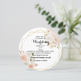 Inbjudan till blommigten elegant