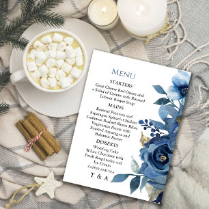 Inbjudan till Blommigten elegant Ice Blue Winter