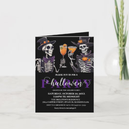 Inbjudan till Blommigten Elegant Skull Vuxen Hallo