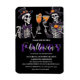 Inbjudan till Blommigten Elegant Skull Vuxen Hallo Magnet