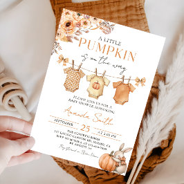 Inbjudan till Blommigten Fall Baby Shower Little P