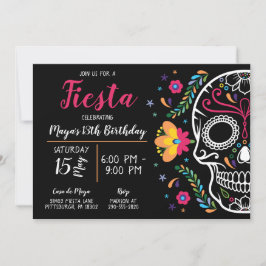 Inbjudan till Blommigten Fiesta Birthday i Mexiko