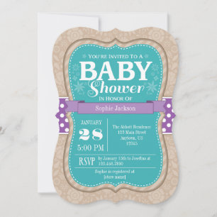 Inbjudan till Blommigten Flower Baby Shower för Li