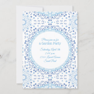 Inbjudan till Blommigten Light Blue Mandala