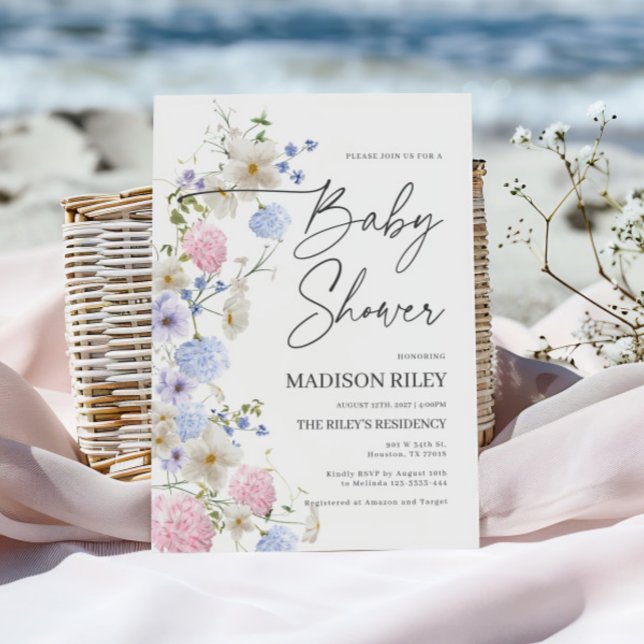 Inbjudan till blommigtens babyvisningsprogram | Li (Skapare uppladdad)