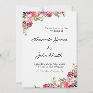 Inbjudan till blommigtens bröllop