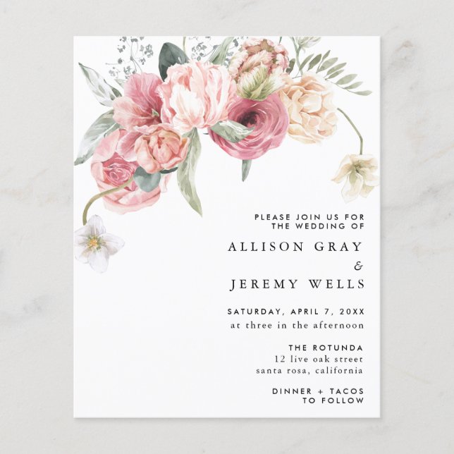 Inbjudan till blommigtens bröllop | AnnElizabeth (Framsida)