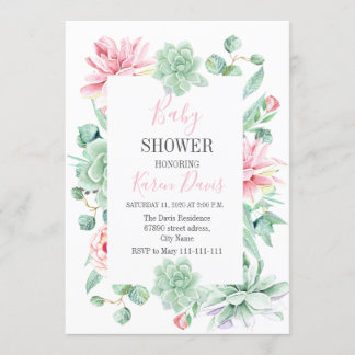 Inbjudan till blomsterbabydusch