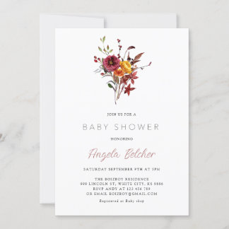 Inbjudan till blomsterbabyskor