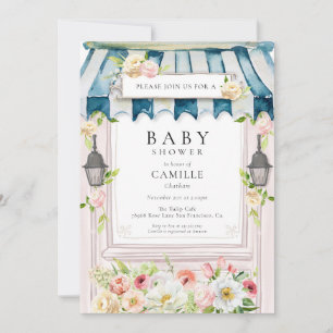 Inbjudan till blomsterträdgård Girl Baby Shower