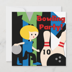 Inbjudan till Blond Boy Bowling Party