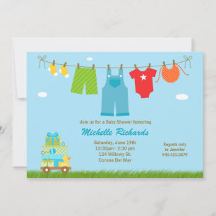 Inbjudan till Blue Baby Shower