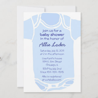 Inbjudan till Blue Baby Shower