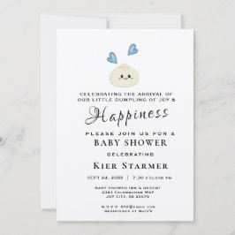 Inbjudan till Blue Baby Shower Little Dumpling Blu