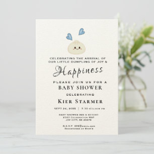 Inbjudan till Blue Baby Shower Little Dumpling Blu