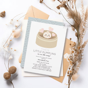 Inbjudan till Blue Baby Shower Little Dumpling Blu