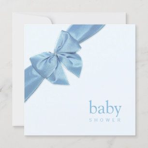 Inbjudan till Blue Bow Baby Shower