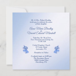 Inbjudan till Blue Bröllop Klockor