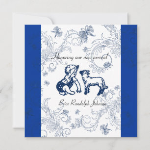 Inbjudan till Blue Butterfly Baby Shower