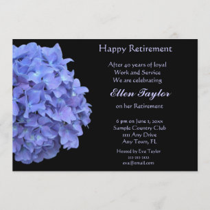 Inbjudan till Blue Hydrangea Pension Party