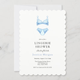 Inbjudan till Blue Lingerie Shower