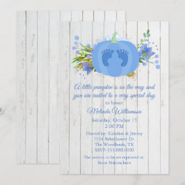 Inbjudan till Blue Pumpkin Baby Shower