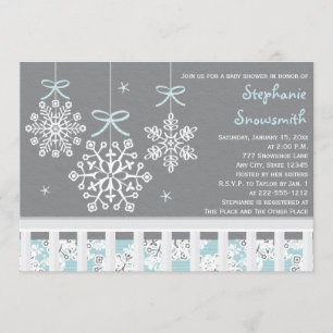 Inbjudan till Blue Snowflake Mobile Crib Baby Show