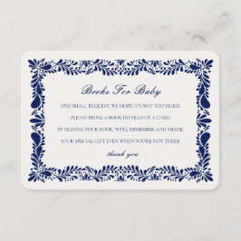 Inbjudan till Blue Talavera Tile Bokar Baby Infoga