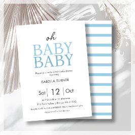 Inbjudan till Blue Twin Boys Baby Shower