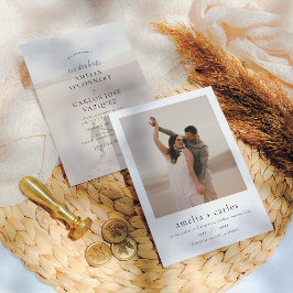 Inbjudan till Boda Boho y Elegante con 2 Fotos