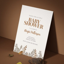 Inbjudan till Boho Baby Shower för Blommigt