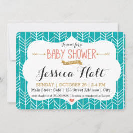 Inbjudan till boho Baby Shower från stammar