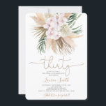 Inbjudan till Boho Chic 30års födelsedag<br><div class="desc">Desert boho chic 30års födelsedag inbjudan,  trending dry handflatan lövs</div>