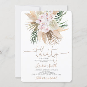 Inbjudan till Boho Chic 30års födelsedag