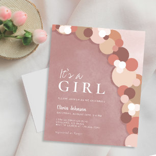 Inbjudan till Boho Cute Baby Shower för budgetEleg