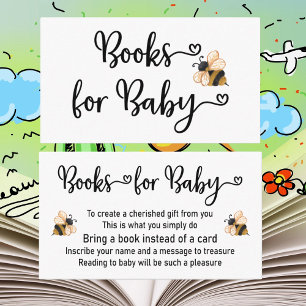 Inbjudan till Bok-begäran om Baby Bee Shower