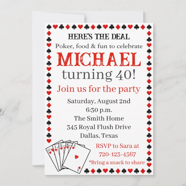 Inbjudan till bokfödelsedag, inbjudan till Vuxen (Framsida)