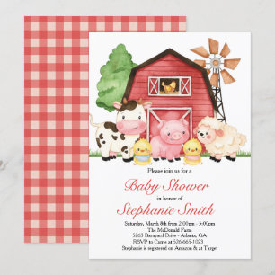 Inbjudan till bondskjortan, Barnyard Baby Shower