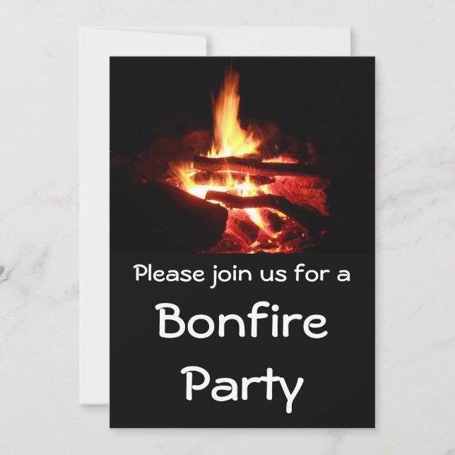 Inbjudan till Bonfire Party (Framsida)