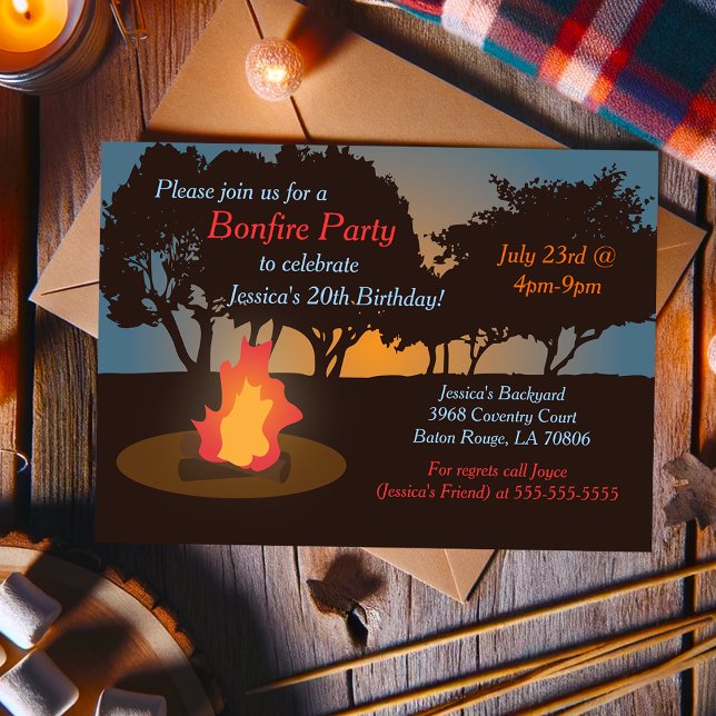 Inbjudan till Bonfire Party (Skapare uppladdad)