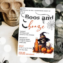 Inbjudan till Boos och Sprit Halloween fest