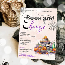 Inbjudan till Boos och Sprit Halloween fest