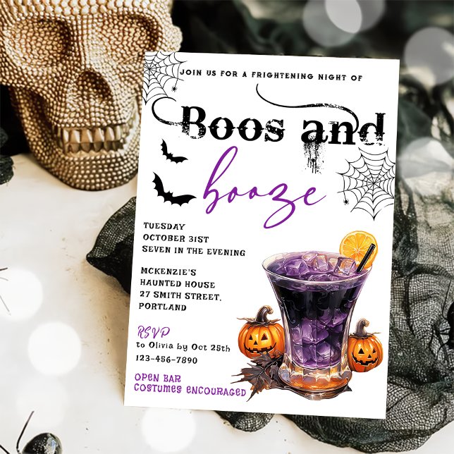 Inbjudan till Boos och Sprit Halloween fest (Skapare uppladdad)