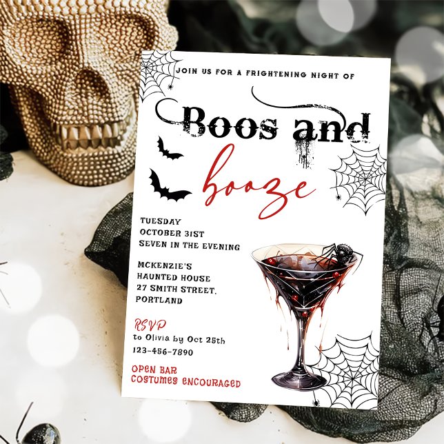 Inbjudan till Boos och Sprit Halloween fest (Skapare uppladdad)