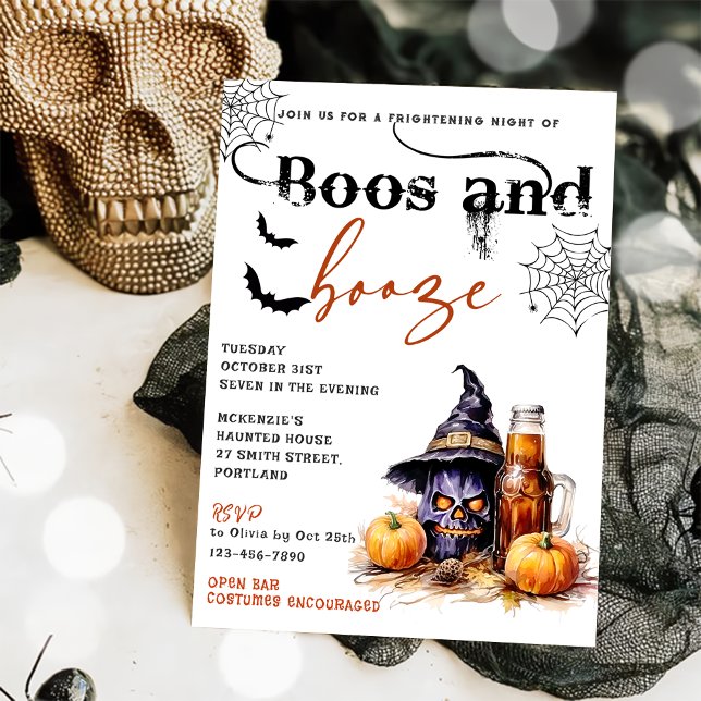 Inbjudan till Boos och Sprit Halloween fest (Skapare uppladdad)