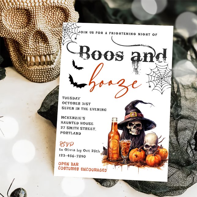 Inbjudan till Boos och Sprit Halloween fest (Skapare uppladdad)