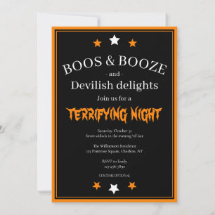Inbjudan till Boos och Sprit Halloween fest