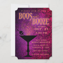 Inbjudan till Boos och Sprit Halloween fest