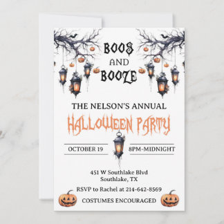 Inbjudan till Boos och Sprit Halloween fest