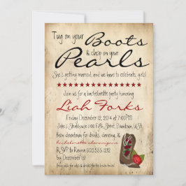 Inbjudan till Boots & Pearls Bachelorette Party